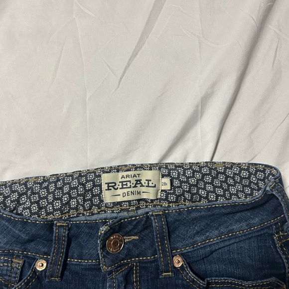 Ariat REAL Denim Jeans Womens 28R Blue Bootcut Stretch Medium Wash Western - Picture 5 of 10